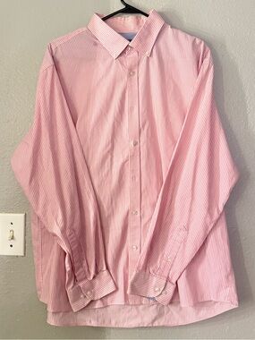 Izod Pink Striped Dress Shirt